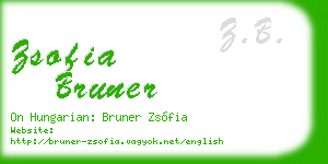 zsofia bruner business card
