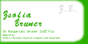 zsofia bruner business card